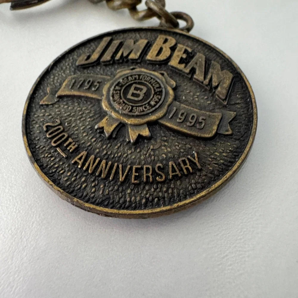 Jim Beam 200th Anniversary 1795 1995 Commemorative Metal Keychain‎